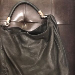 Ives Saint Laurent black leather bag
